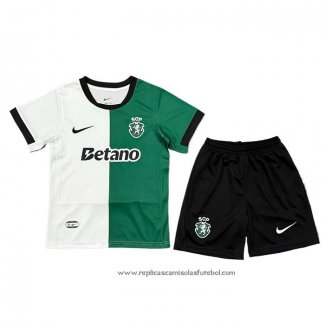 Camisola Sporting Special 2025-2026 Crianca Branco Verde