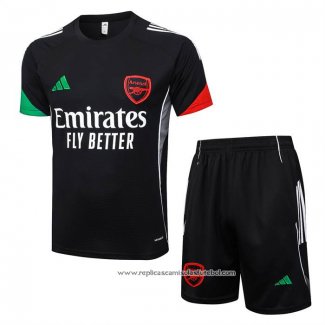 Fato de Treino Arsenal 2025-2026 Manga Curta Preto - Calcas Curta