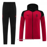 Fato de Treino Hoodie AC Milao 2024-2025 Vermelho