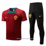 Fato de Treino Portugal 2022-2023 Manga Curta Vermelho