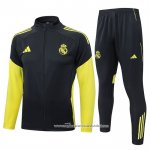 Jaqueta de Treinamento Real Madrid 2025-2026 Crianca Amarelo Cinza