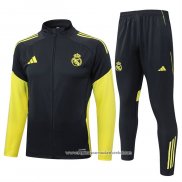 Jaqueta de Treinamento Real Madrid 2025-2026 Crianca Amarelo Cinza