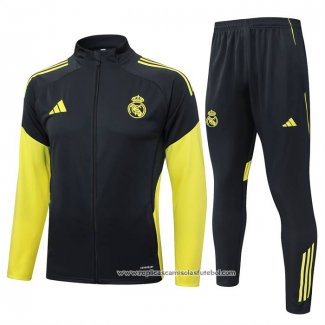 Jaqueta de Treinamento Real Madrid 2025-2026 Crianca Amarelo Cinza