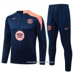 Sueter de Treinamento Barcelona 2025-2026 Crianca Azul Laranja
