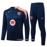 Sueter de Treinamento Barcelona 2025-2026 Crianca Azul Laranja