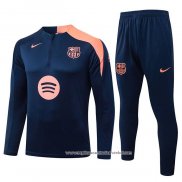 Sueter de Treinamento Barcelona 2025-2026 Crianca Azul Laranja