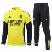 Sueter de Treinamento Real Madrid 2025-2026 Crianca Amarelo