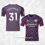 Camisola Manchester City Jogador Goleiro Ederson M. 2023-2024 Purpura