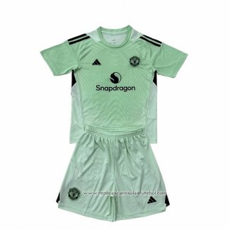 Camisola Manchester United Goleiro 2025-2026 Crianca Verde