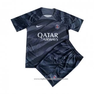 Camisola Paris Saint-Germain Goleiro 2023-2024 Crianca Preto