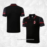 Camisola Polo del AC Milao 2022-2023 Preto