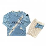 Camisola 1º Manchester City 2025-2026 Crianca Manga Comprida