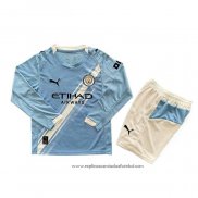 Camisola 1º Manchester City 2025-2026 Crianca Manga Comprida