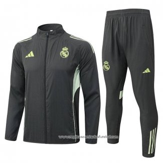Chandal de Corta-vento do Real Madrid 2025-2026 Verde Cinza