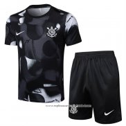 Fato de Treino Corinthians 2025-2026 Manga Curta Preto - Calcas Curta