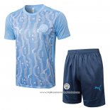 Fato de Treino Manchester City 2024-2025 Manga Curta Azul - Calcas Curta