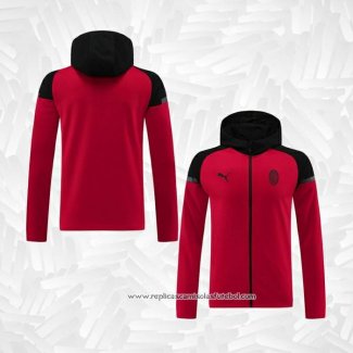 Jaqueta Hoodie AC Milao 2024-2025 Vermelho