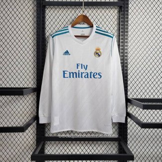 Retro Camisola 1º Real Madrid 2017-2018 Manga Comprida