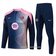 Sueter de Treinamento Barcelona 2025-2026 Azul Rosa