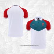 Camisola Polo del Liverpool 2022-2023 Verde Branco Vermelho