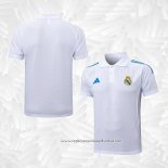 Camisola Polo del Real Madrid 2025-2026 Azul Branco
