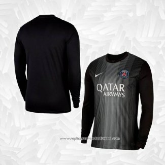 Camisola 1º Paris Saint-Germain Goleiro 2025-2026 Manga Comprida Preto