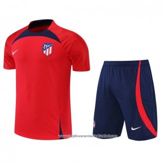 Fato de Treino Atletico Madrid 2022-2023 Manga Curta Vermelho - Calcas Curta