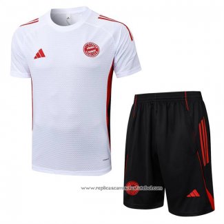 Fato de Treino Bayern de Munique 2025-2026 Manga Curta Branco - Calcas Curta