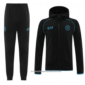 Fato de Treino Hoodie Naples 2023-2024 Preto