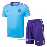 Fato de Treino Real Madrid 2025-2026 Manga Curta Azul - Calcas Curta