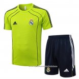 Fato de Treino Real Madrid 2025-2026 Manga Curta Verde - Calcas Curta