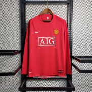 Retro Camisola 1º Manchester United 2007-2008 Manga Comprida