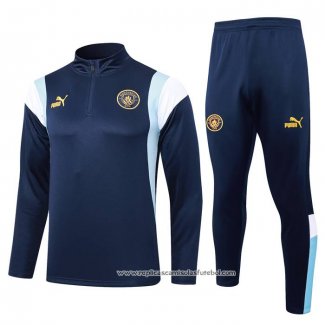 Sueter de Treinamento Manchester City 2023-2024 Azul Oscuro