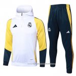 Sueter de Treinamento Real Madrid 2024-2025 Crianca Branco Amarelo
