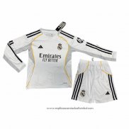 Camiseta Real Madrid 1º Manga Larga Nino 2025-2026