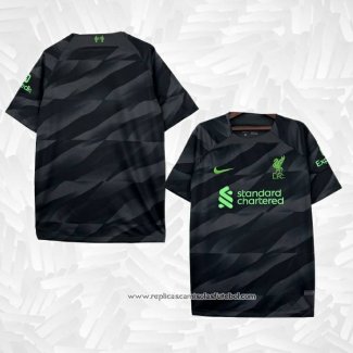 Camisola Liverpool Goleiro 2023-2024 Preto Tailandia