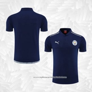 Camisola Polo del Manchester City 2022-2023 Azul Marino