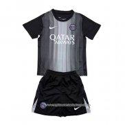 Camisola 1º Paris Saint-Germain Goleiro 2025-2026 Crianca Preto