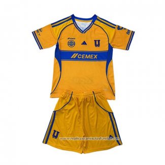 Camisola 1º Tigres UANL 2025-2026 Crianca