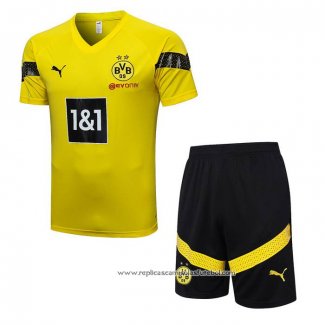 Fato de Treino Dortmund 2022-2023 Manga Curta Amarelo - Calcas Curta