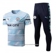 Fato de Treino Manchester City 2022 Manga Curta Azul