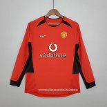 Retro Camisola 1º Manchester United 2002-2004 Manga Comprida