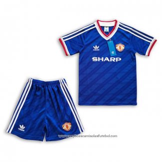 Retro Camisola 2º Manchester United 1986 Crianca